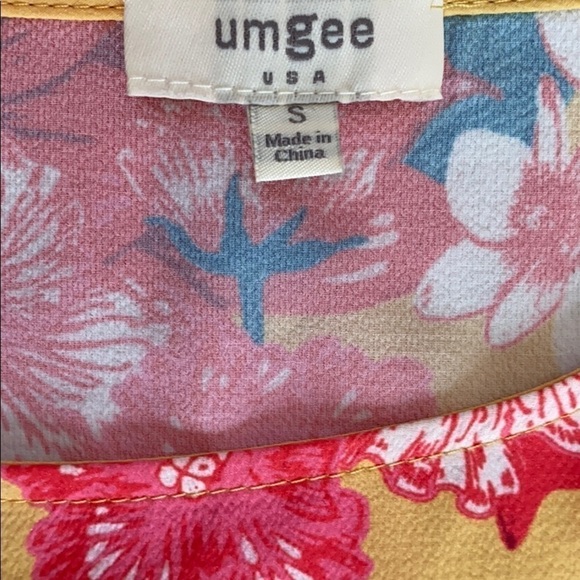 UMGEE Dress Size Small Oversized Floral Dress With Balloon Sleeves MIDI … - Picture 12 of 14